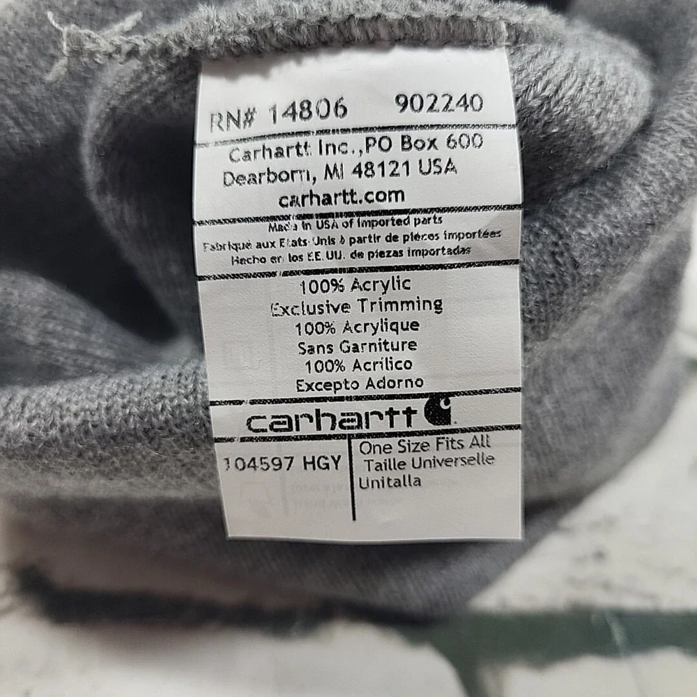 Carhartt Prineville Data Center‎ Gray Beanie Hat